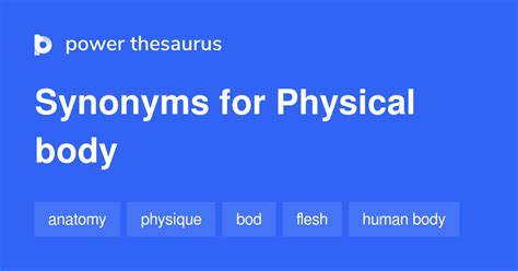 physique synonyms|physical body synonym.